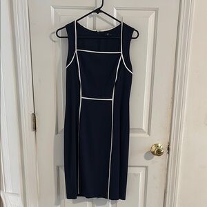 White House Black Market Black and White Sheath Dress